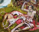 The running dogs - 50x70cm Öl/Lwd 2015